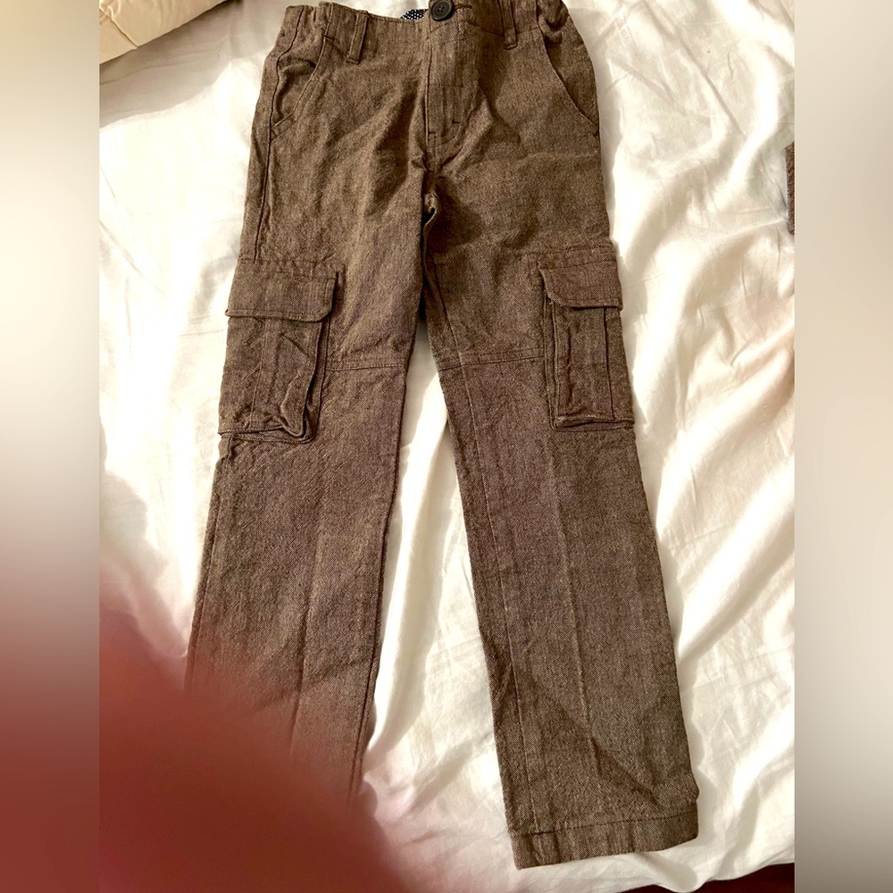 Brown pants for boy size 7 only use once crazy8 brand